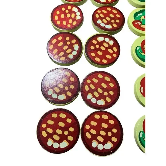Melissa & Doug Wooden Pizza Party Wood Replacement TOPPINGS 54 pieces - Picture 2 of 5